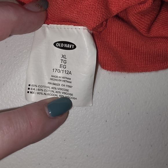 Old Navy Women's Coral Open Front Cardigan Lightweight Knit Sweater XL Cotton - Picture 4 of 8